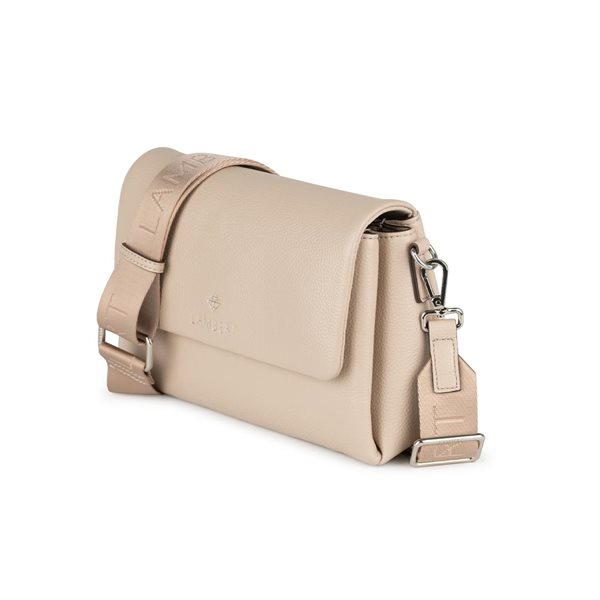 The Judy Vegan Leather Crossbody Handbag - Almond