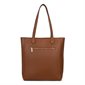 The Claire - Terra Vegan Leather Tote Bag - Affogato