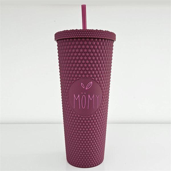 24 oz Textured Insulated Tumbler - Plum