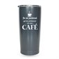 Verre isotherme gravé 18 oz - Je ne parlerai qu'en présence de mon café