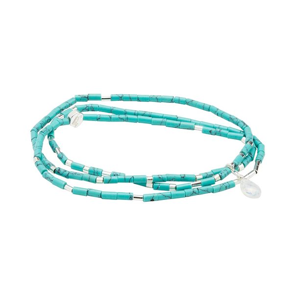 Collier/bracelet Pierre en larme - Turquoise - Pierre de calme