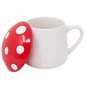 Tasse en porcelaine 350 ml Champignon - Rouge