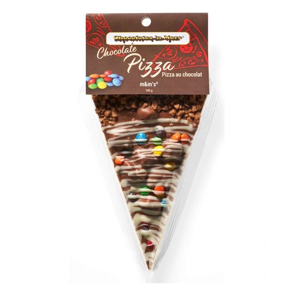 Pointe de pizza au chocolat - m&m's