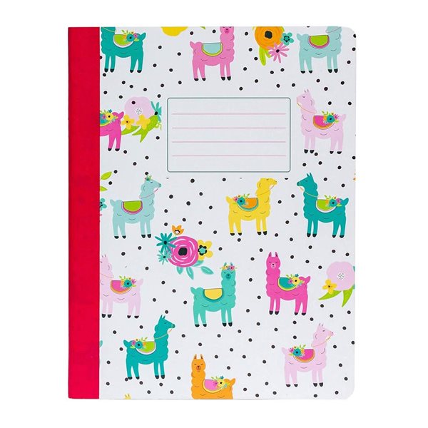 Carpe Diem Composition Book - Llama