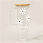 Cold Beverages Glass Cup (40 oz) - Autumn Flowers