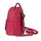 The Maude Vegan Leather Backpack - Raspberry