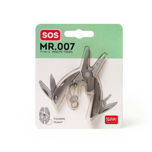 7-In-1 Multi-Tool Keyring - SOS Mr. 007