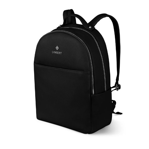 The Charlotte Vegan Leather Backpack - Black
