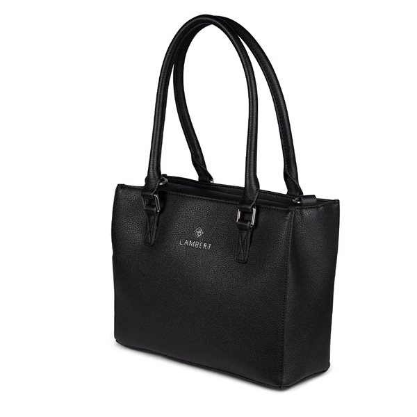 The Lynn Vegan Leather Handbag - Black