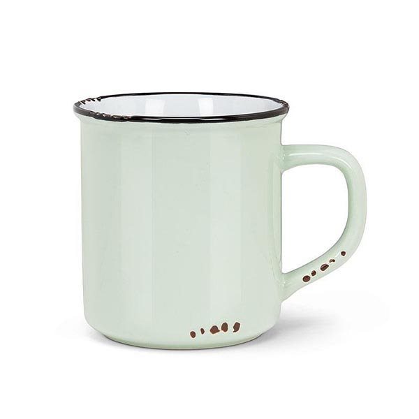 Enamel Look Stoneware Mug