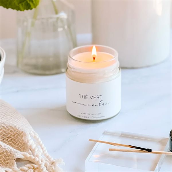 Green Tea Cucumber Soy Candle