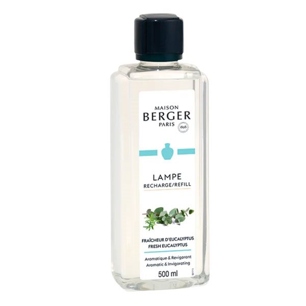 Recharge de parfum pour lampe Berger 500 ml - Fraîcheur eucalyptus