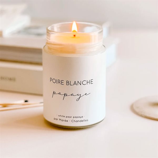 White Pear & Papaya Soy Candle