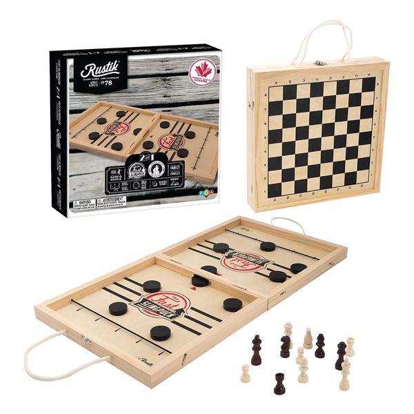 Jeu Fast Slingpuck & échecs 2-en-1