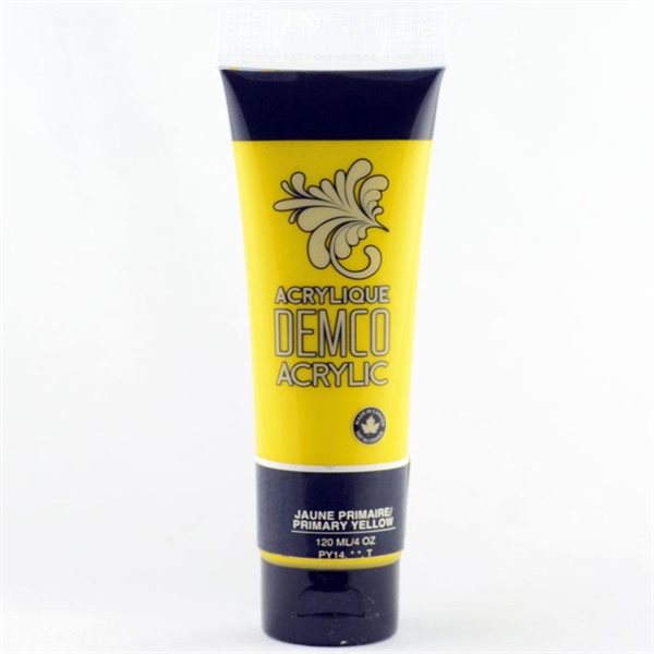 120 ml Acrylic Paint in Tube - Primary Yellow
