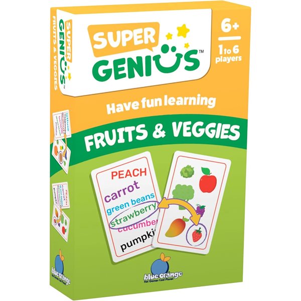 Jeu Super Genius Fruits et légumes - anglais