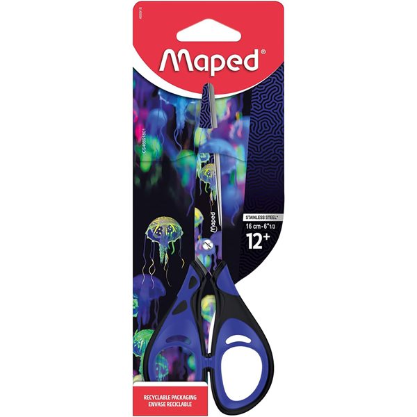 Deepsea Paradise Semi-Pointed Tips Right-Handed School Scissors - 16 cm