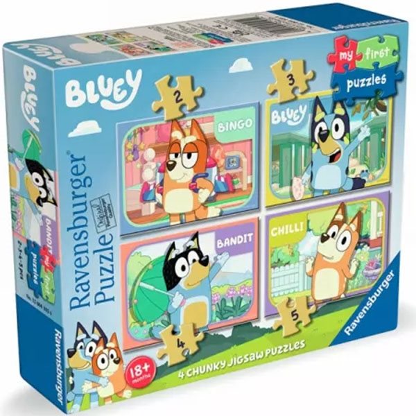 Casse-tête progressif 2,3,4 et 5 morceaux - Bluey