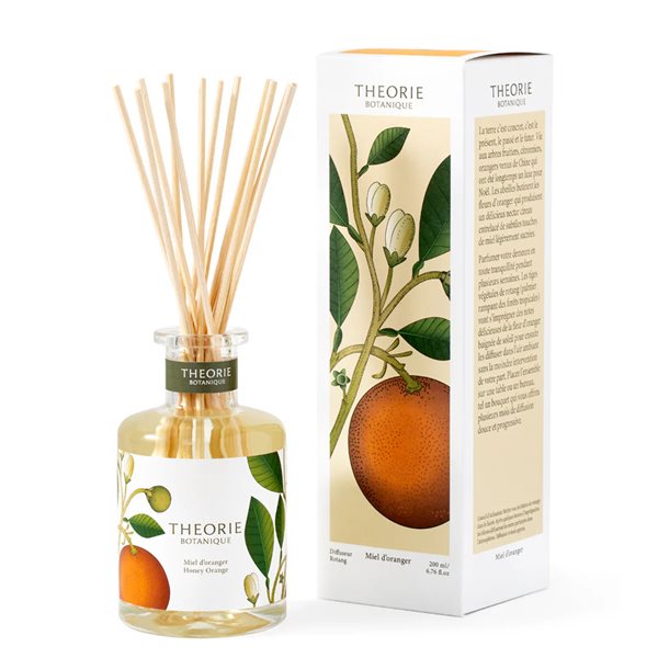 Diffuseur à roseaux 200 ml - Miel d'oranger