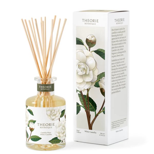 Diffuseur à roseaux 200 ml - Camélia blanc