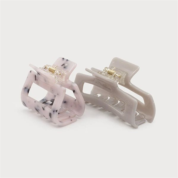 Hair Clips - Grey