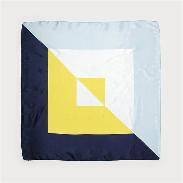 Square Satin Scarf - Blue