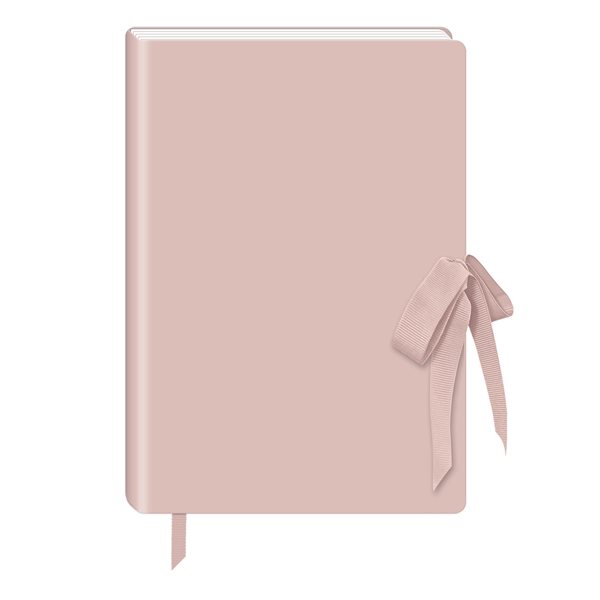 Journal de notes personnelles à couverture souple Ribbon Tails - Rose blush