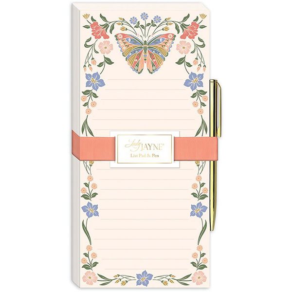 Bloc-notes magnétique avec stylo à bille - Fleurs sauvages
