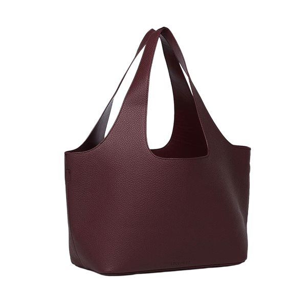 Paisley Vegan Leather Handbag - Burgundy