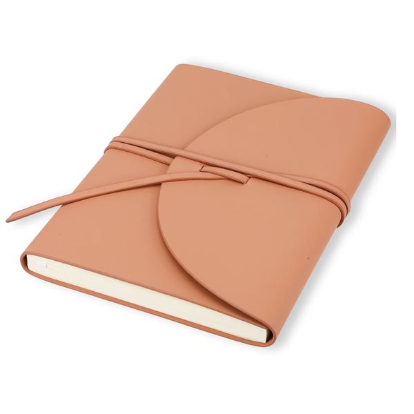 Journal de notes personnelles Pella Firenze Flexy en cuir végane - Rose brûlé