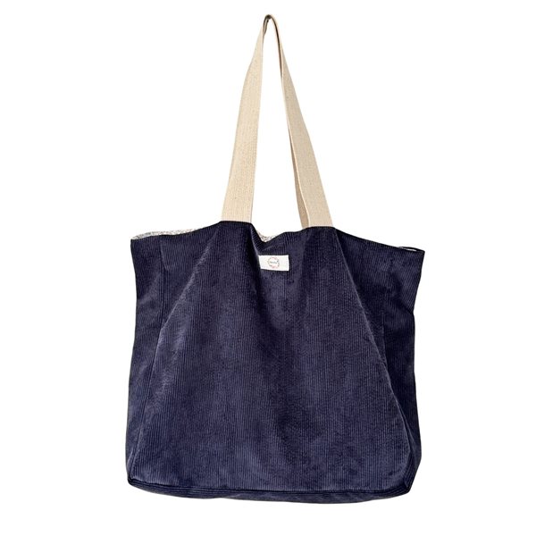Sac fourre-tout en corduroy - Marine