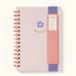 Cahier de notes ligné avec pochette pour stylos Oliver  - Joli bouquet