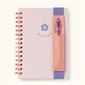 Cahier de notes ligné avec pochette pour stylos Oliver  - Joli bouquet
