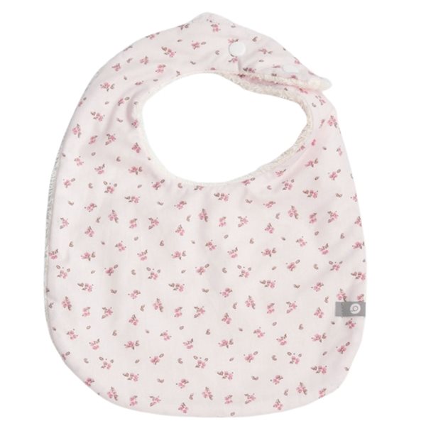 Bavoir de coton en ratine - Petites fleurs