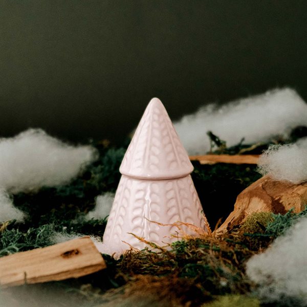 2 oz Fir-Shaped Scented Reusable Soy Candle - White