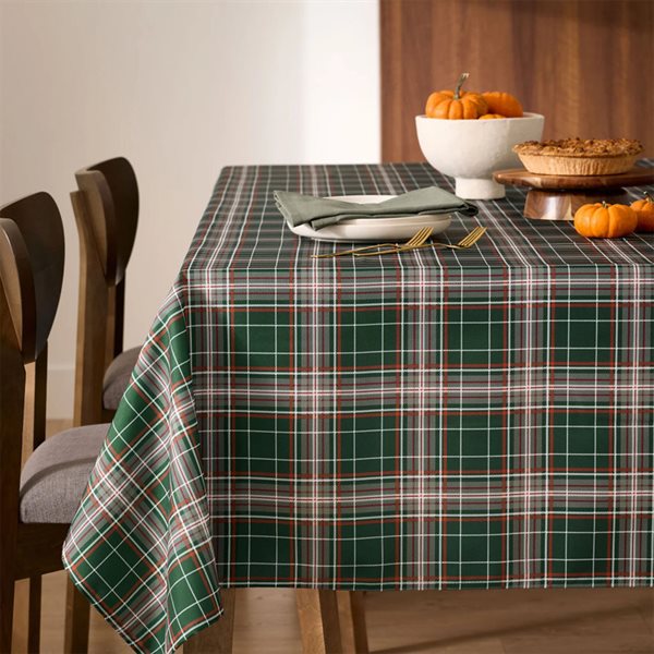 Nappe à carreaux vert forêt - 54 x 72 po