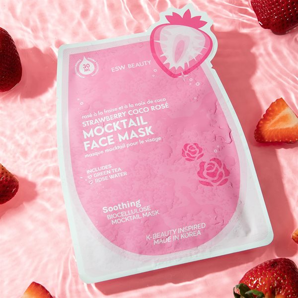 Soothing Biocellulose Mocktail Face Mask - Strawberry Coco Rosé