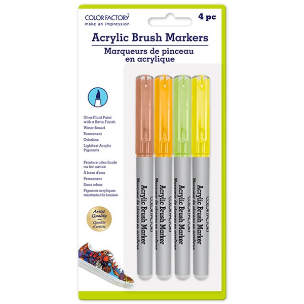 Liquid Acrylic Paint Brush Markers - Neutral Colors