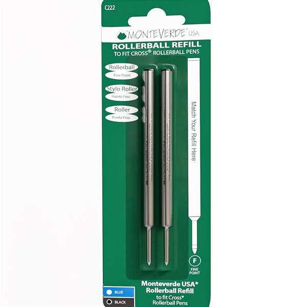 Recharge stylo à bille compatible Cross - Fin noir