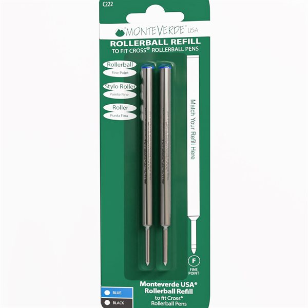 Recharge stylo à bille compatible Cross - Fin bleu