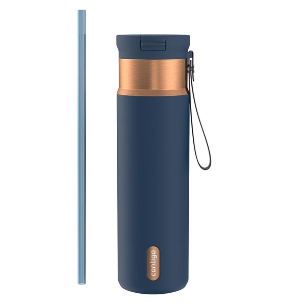 Bouteille isotherme avec paille SnapSeal™ 24 oz - Abysse