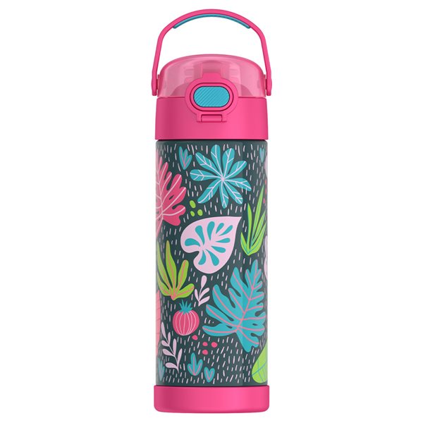 Bouteille d'eau FUNtainer® de 470 ml - Feuillage tropical