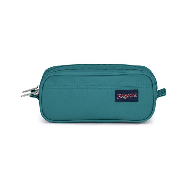 Dual Zippered Pencil Case - Emerald Green
