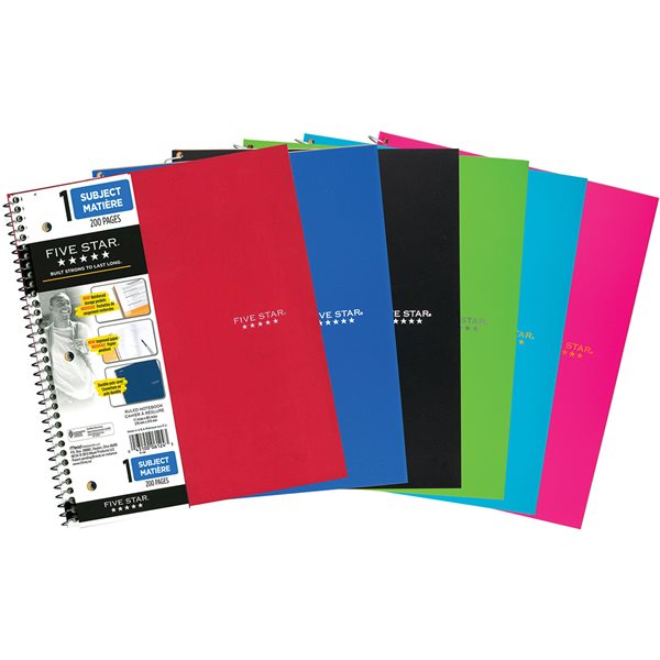 Spiral Bound Lined Notebook - 200 Pages / 1-Subject