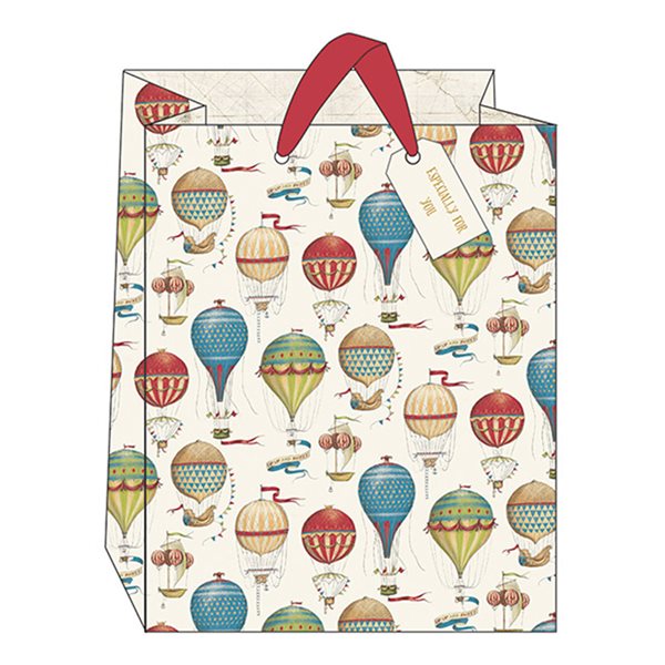 Grand sac cadeau - Montgolfière