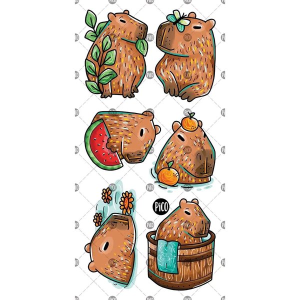 Tatouages temporaires Pico tatoo - Les paisibles capybaras