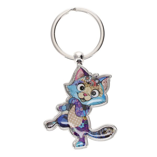 Keychain - Blue Cat