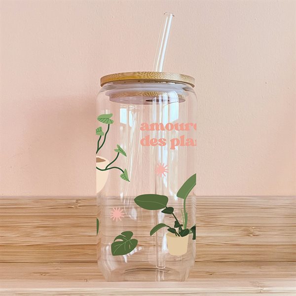 Verre pour breuvages froids 16 oz - Amoureuse des plantes