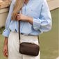 Bianca Vegan Leather Crossbody Bag - Chocolate