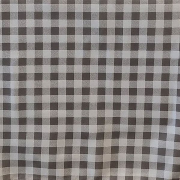 Nappe à carreaux Vichy 54 x 72 po - Gris et blanc